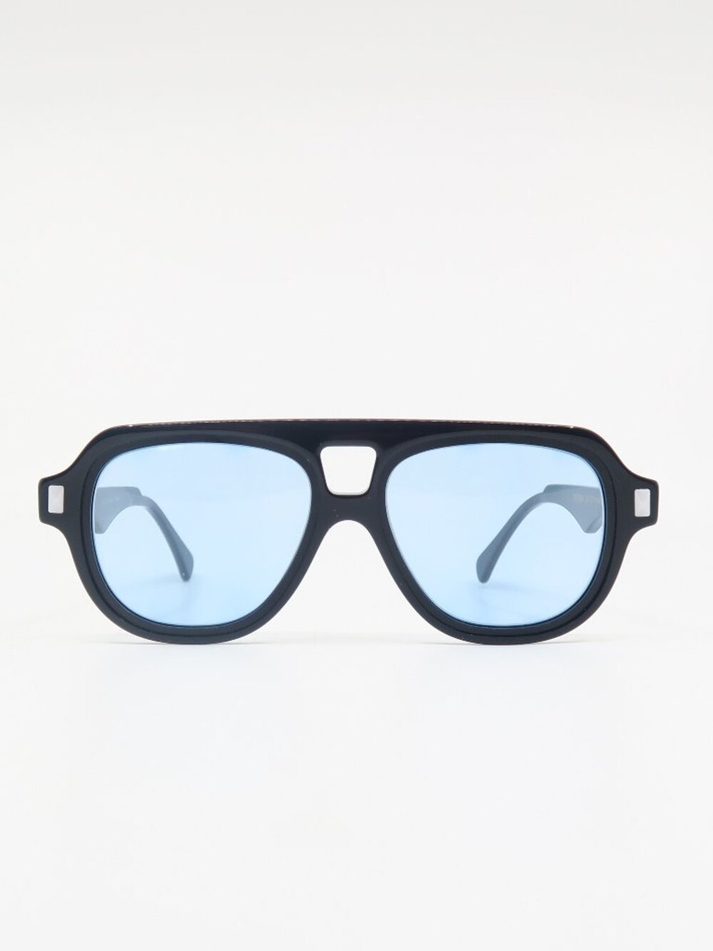 Light Tint Black & Blue Lenses, New Aviator, Fashion Unisex Sunglasses.
